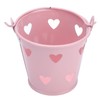 12pcs Mini Metal Bucket Hollow Heart Shaped Bucket with Handle