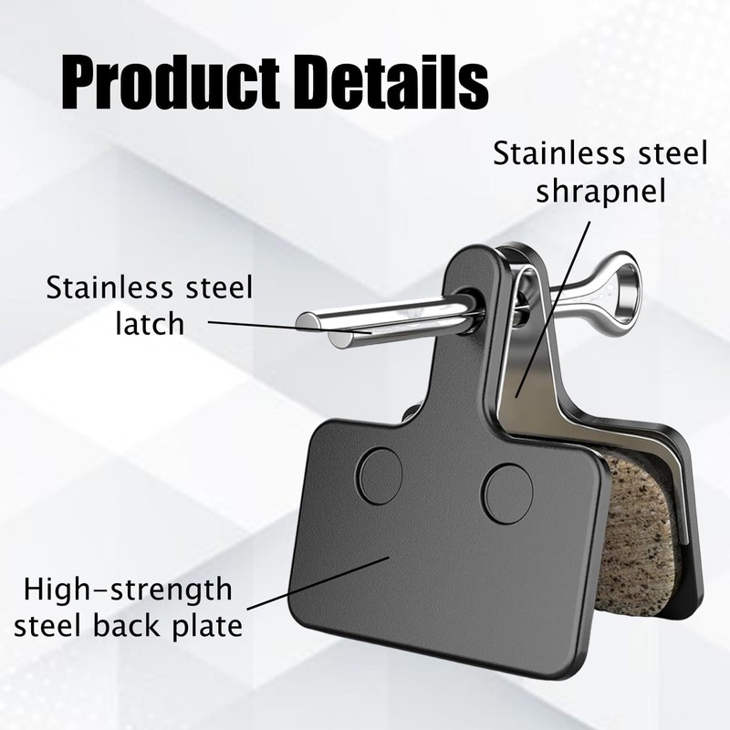 Pack of 4 Bicycle Brake Pads, Disc Brake Pads, Suitable