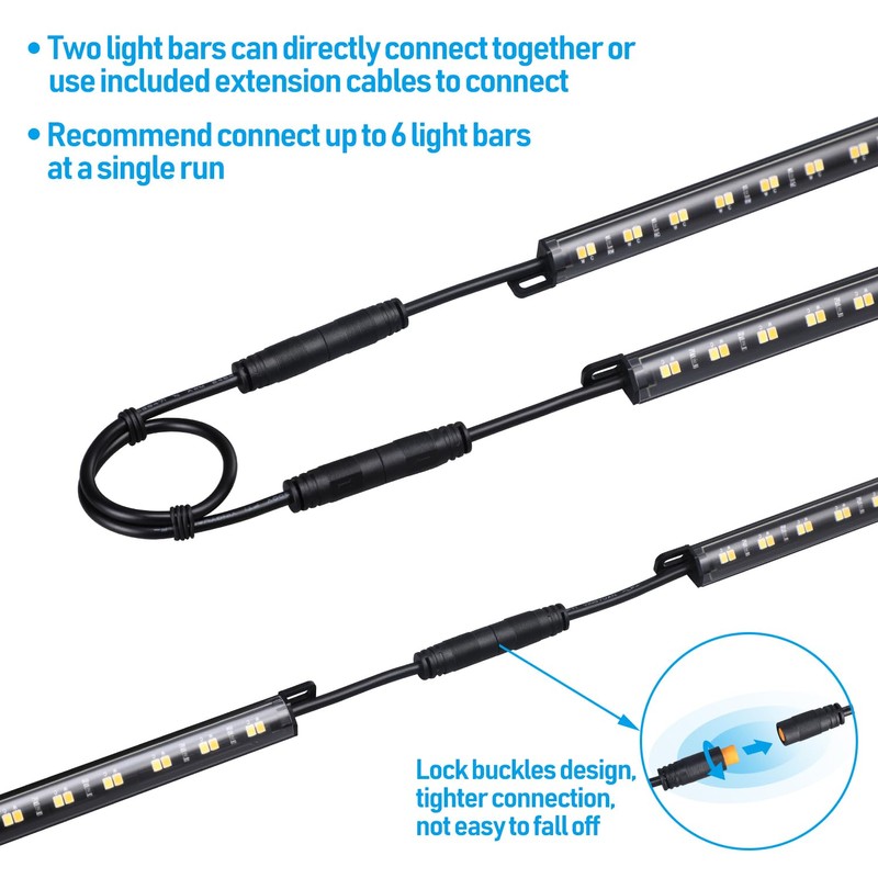 TORCHSTAR LED Safe Lighting Kit 3CCT, (6) 12 Inch Linkable