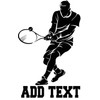 Male Tennis Player Hitting Ball Vinyl Decal Window/Wall Home Decor