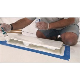 TRUE COMPOSITES White Gelcoat with Wax- Gel Coat Repair Kit with hardener Top Coat- 1 Gallon