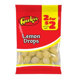 Gurley's Zesty Lemon Drops, Refreshing Hard Candy with Real Lemon Juice (Pack of 12)