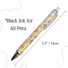 6PC Mental Health Awareness Pens Matters Illness Ribbon World Month Ink Ballpoint Pen Depression Prevention Desk Decor Decoration Office Supplies Items Gift Gifts Bags Accessories for Work