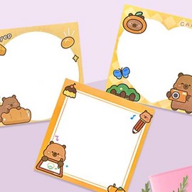 Make It Master Square Capybara Sticky Notes Approximately 50 Sheets 1 Random Type