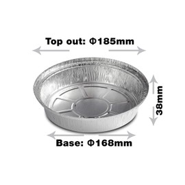 Aluminium Containers – 20 pcs Foil Flan Cases with Paper Lids – Durable and Food-Grade Foil Pie Cases – Oven and Freezer Safe Flan Case Set – 7 inch-18cm Foil Baking Trays
