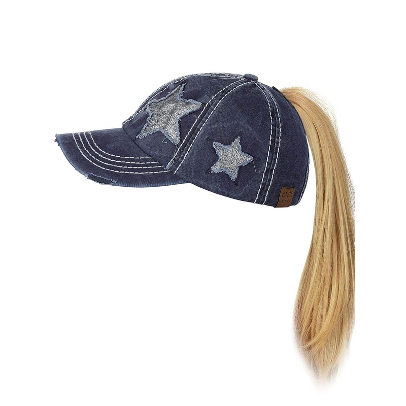 Gorra de béisbol ajustable con diseño de estrella brillante, ideal