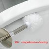 Toilet Brush with Holder, Free Standing Toilet Brushes, Closed Hideaway