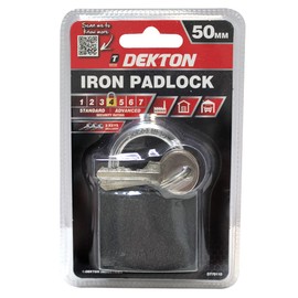 DEKTON DT70110 50MM Iron Padlock, Black