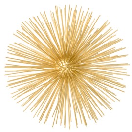 Torre & Tagus 7" Spike Gold Sphere Decor (Steel Metal Ball) - Starburst Table Decor For Decoration, Handmade Sputnik Geometric Decorative Objects, Mid-Century Modern Decor, Gold Home Accents for Shelf