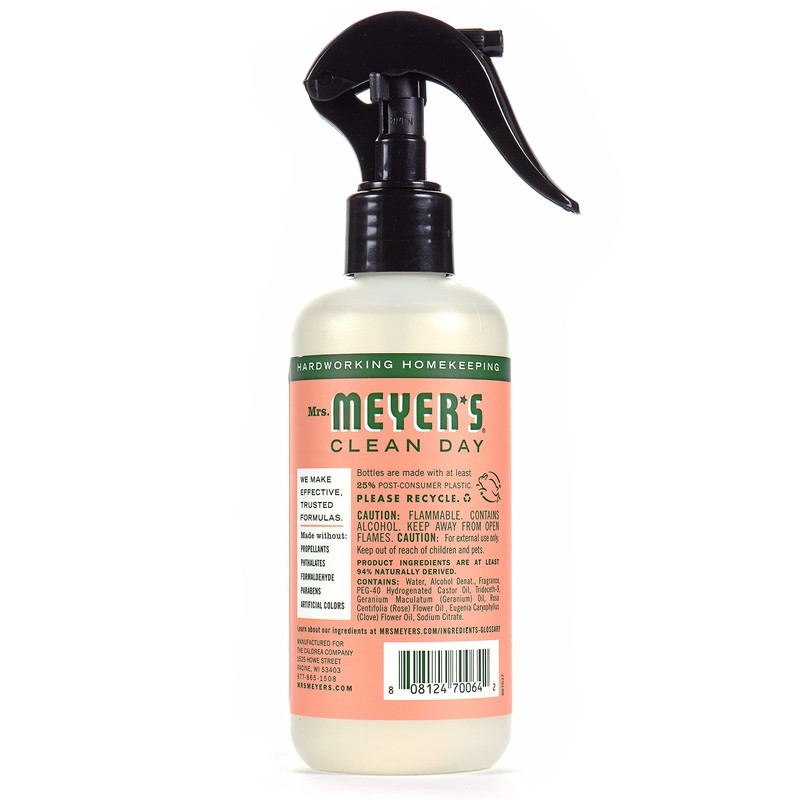 Mrs. Meyer's Clean Day Room Freshener Spray Bottle, Geranium Scent,