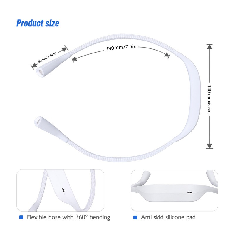 Neck Book Light USB Rechargeable Portable LED Neck Hanging Lamp