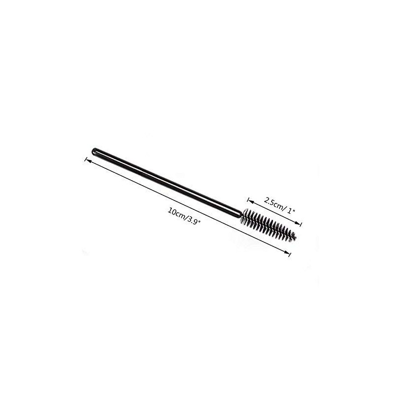 G2PLUS 50 PCS Black Eyelash Brushes Spoolies- Eyebrow Spoolie Brushes