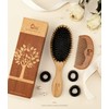 BLACK EGG Boar Bristle Brush for Wet/Dry Hair - Smoothing,