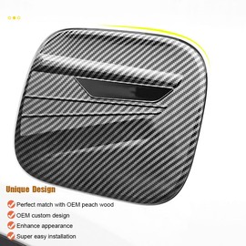 LEXLEY Carbon fiber Style Gas Cap Fuel Filler Door Gas Tank Cap Trim Cover Exterior Accessories For Toyota 2020 2021 2022 2023 2024 Highlander