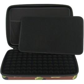 104 Bottle Huge Essential Oils Organizer Protects 5ml, 10ml and 15ml Oils - The Perfect Hard Shell Exterior Storage Case for Your Therapeutic Aromatherapy Essential Oils Collection (Camouflage)