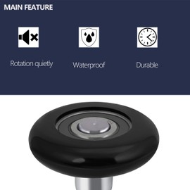 XiKe 12 Pack Black 2" Nylon Garage Door Roller 7" Stem, Quiet/Durable and High Load, Use 6200-2RS Double Seals Precision Bearings.