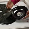 Range Kleen P1056RGE8 Style D Black Porcelain 4-Pack Drip Pans