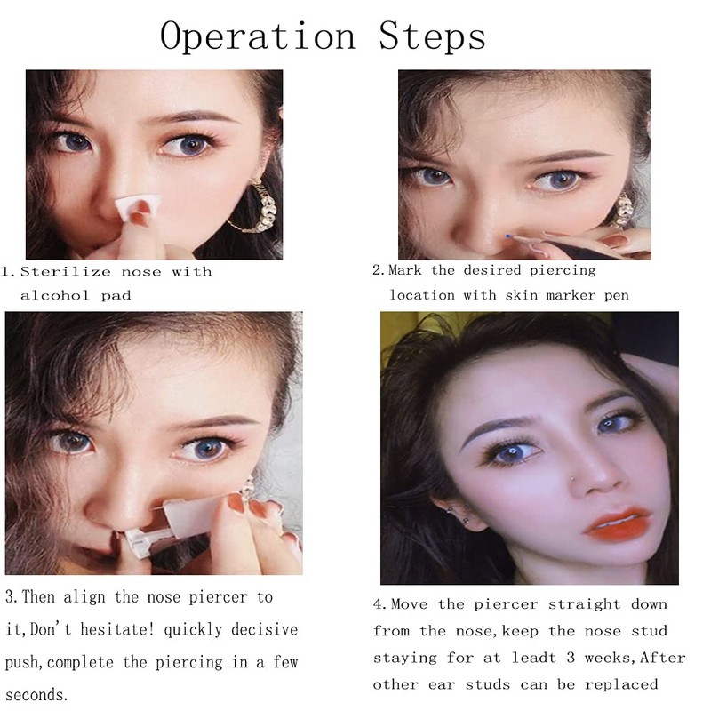 AM RONG MAGIC Upgraded Version Self Nose Piercing Gun Self