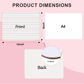 Dry Erase Boards 32 Pack, Double Sided Small Whiteboards with Lines for Kids, Students, Teacher & Classroom Pack, 9"x12" Mini Dry Erase White Boards Lined for Writing Math English Practice