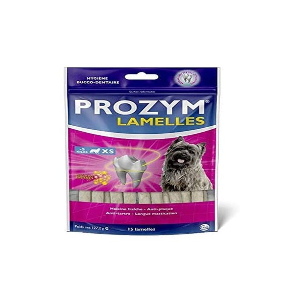 Prozym 15 Strips for Dogs - Dental Chew Care - No. 1 in Veterinarians - Fresh Breath - Anti-Tartar - Anti-Plaque - Healthy Gums (XS)