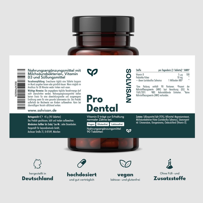 Pro Dental with Lactobacillus Salivarius, 3 Month Supply, Fight Bad
