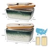 Stone Large Butter Dish with Lid for Countertop,Ceramic Butter Keeper