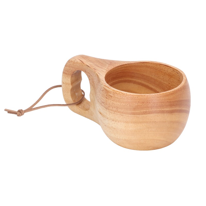 200ml Single Hole Wooden Cup with Hanging Buckle Milk Coffee