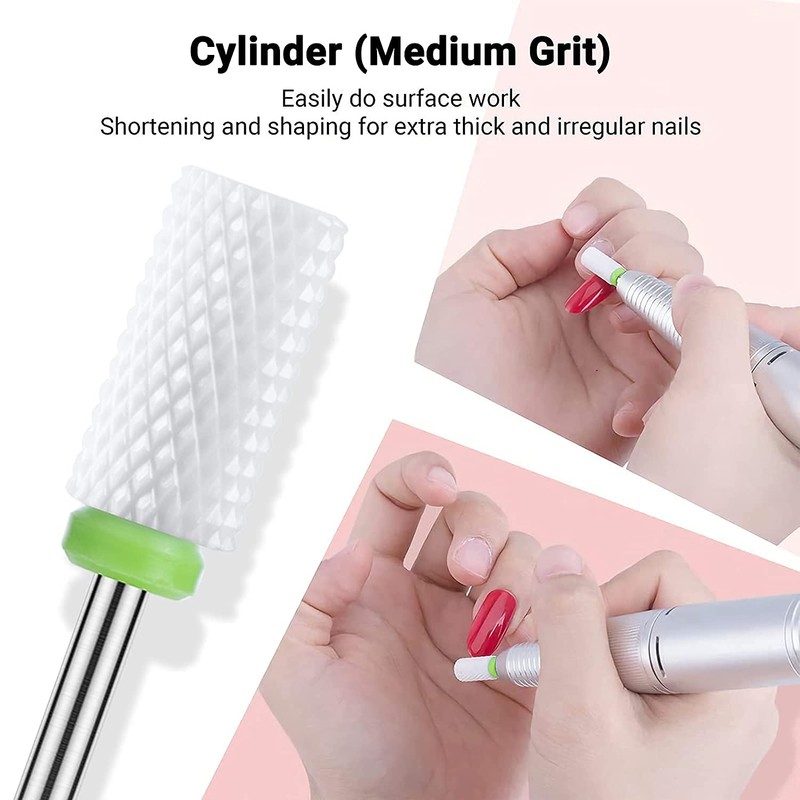 MelodySusie 4 x Ceramic Nail Cutter Bits Set Nail Cutter