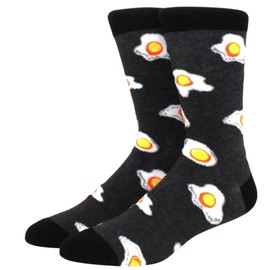 Funky Sock Company Unisex Fried Egg Socks | 1 Pair | UK Size 6-11 | Novelty Socks | Fun Sock Designs