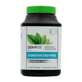 Zenwise Digestive Enzyme Vegetable Capsules, 100 tablets, 1 piece / 젠와이즈 다이제스티브 엔자임 베지터블 캡슐, 100정, 1개