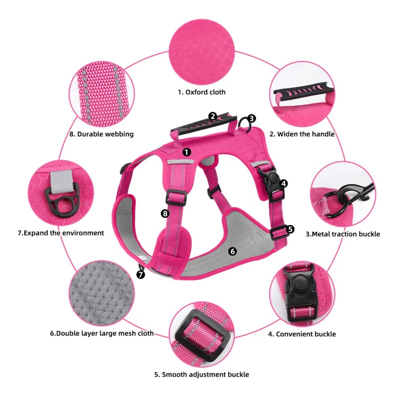 Pechera Arnés De Seguridad Para Perro Chico Mediano Y Grande