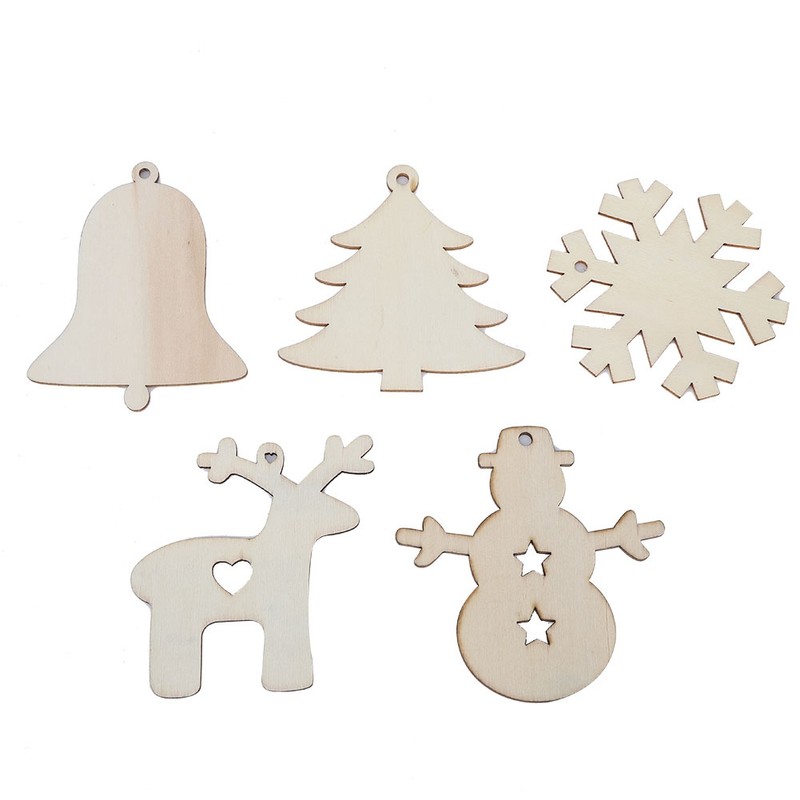Innovative DIY Wooden Pendant Hanging Ornaments Crafts for Home Christmas