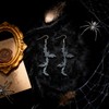 Halloween Bat Dangle Earrings – Black Triple Bat Drop Jewelry