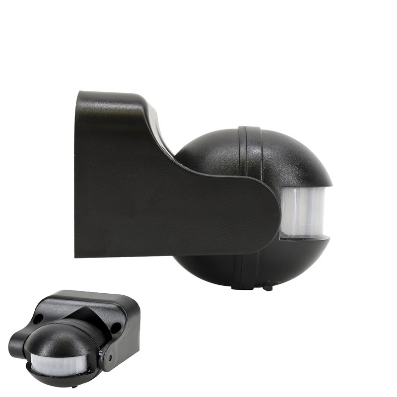 Motion Sensor Motion Sensor 180° Light LED Black