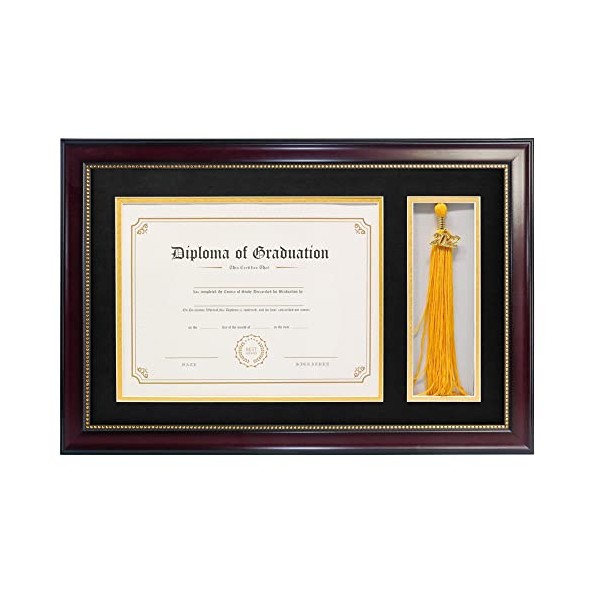 GraduatePro 11x17 Diploma Frame with Tassel Holder for 8.5x11 Certificate
