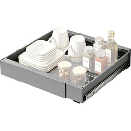Organizador extraíble para gabinete, gris