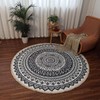 Terafeels Rug Circle Rug Round Area Rug Cotton Woven Rug