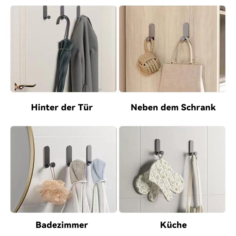 Pack of 2 Silver Wall Hooks, Stainless Steel Clothes Hooks,