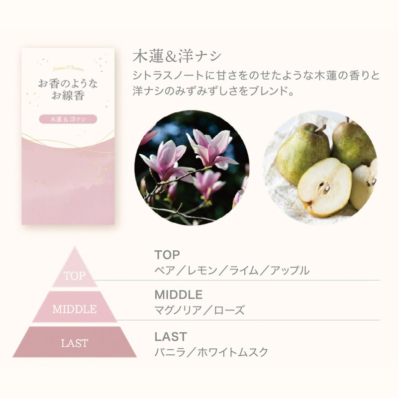 Kameyama Incense Sticks Like Incense, Wood Lotus & Pear Approx.