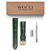 WOCCI Genuine Leather Watch Band 14mm, 18mm, 19mm, 20mm, 21mm,