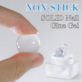 Double Rhythm Solid Nail Glue Gel for Nail Tips, 15g Strong Adhesion Solid Nail Gel for Press On Nails, False Nail Tips and Acrylic Nail Tips, UV Light Cured