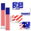 1 Pair 180 x 30 cm American Decor Hanging Flag