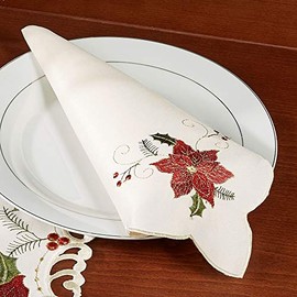 Poinsettia Palace Napkins Champagne Set of Four