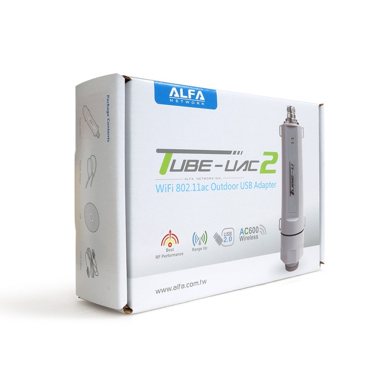 Alfa Tube-UAC2 802.11ac Dual Band long range USB adapter+ 9