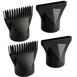 4 Pcs Universal Hair Dryer Nozzle Concentrator Attachment & Comb Diffuser for Blow Dryer, Flat Nozzle and Styling Tool Fits Most Hair Dryers（outer diameters of 1.69-1.77in）