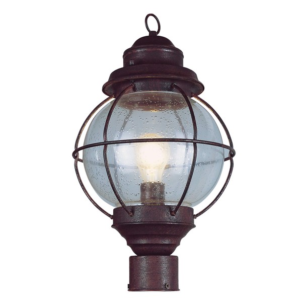 Trans Globe Lighting TG69902 RBZ Americana One Postmount Lantern Outdoor-Post-Lights, Bronze/Dark
