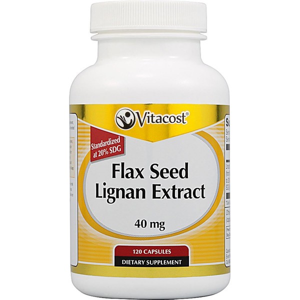 Vitacost Flax Seed Lignan Extract -- 40 mg - 120 Capsules