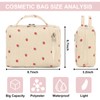 Bluboon Makeup Bag Zipper Pouch Travel Toiletry Bag Portable Cosmetic