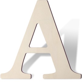 Wooden Letters 8 Inch Large Paintable Wooden Letter for Wall Décor, Thick Wood Alphabet Letters A for DIY Crafts Unfinished Wood Cutout Sign for Nursery Birthday Wedding Party Home Decoration