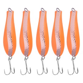 Doctor Spoons Orginal Fishing Lures Series - Made in USA - Saltwater & Freshwater - Eagle Claw Hook - Walleye, Bass, Northern, Pike, Salmon, Trout, Striper & More - Casting, Jigging, Trolling 5 Pack